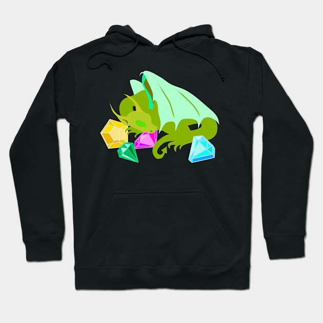 Dragon on the treasure Hoodie by Orangerinka